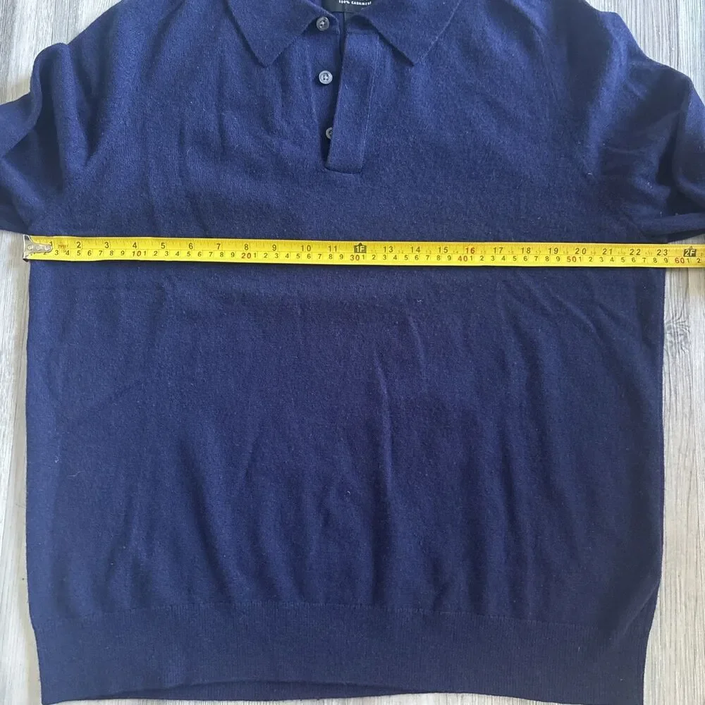 Banana Republic Men’s 100% Cashmere Navy Preppy Collared Sweater Size Large